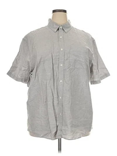 Pre-owned Old Navy Short Sleeve Button Down Shirt In Gray