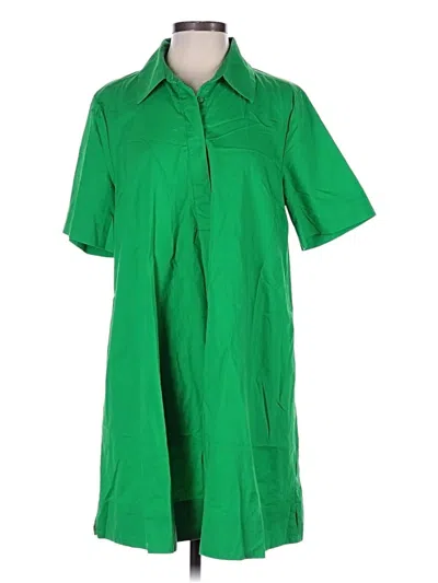 Pre-owned Old Navy Short Sleeve Button Down Shirt In Green