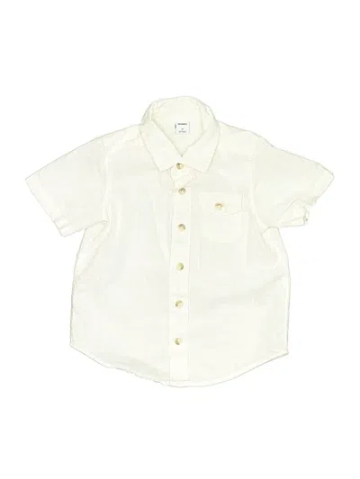 Pre-owned Old Navy Kids' Short Sleeve Button Down Shirt In Ivory