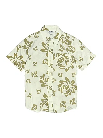 Pre-owned Old Navy Kids' Short Sleeve Button Down Shirt In Ivory