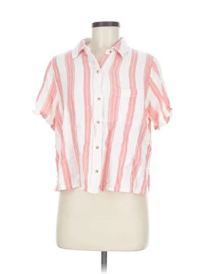 Pre-owned Old Navy Short Sleeve Button Down Shirt In Pink