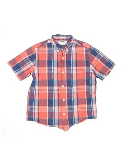 Pre-owned Old Navy Kids' Short Sleeve Button Down Shirt In Pink