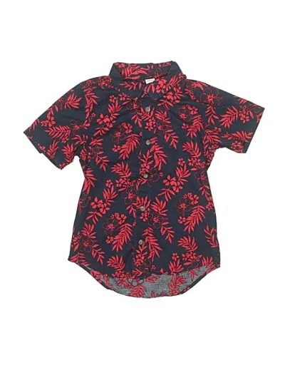 Pre-owned Old Navy Kids' Short Sleeve Button Down Shirt In Red