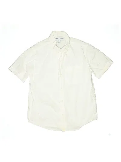 Pre-owned Old Navy Kids' Short Sleeve Button Down Shirt In White