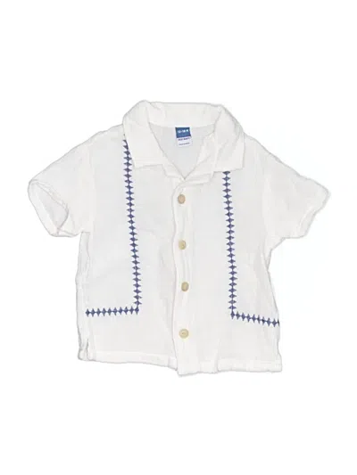 Pre-owned Old Navy Kids' Short Sleeve Button Down Shirt In White