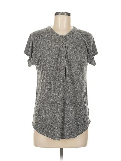 Pre-owned Old Navy Short Sleeve Henley Shirt In Gray