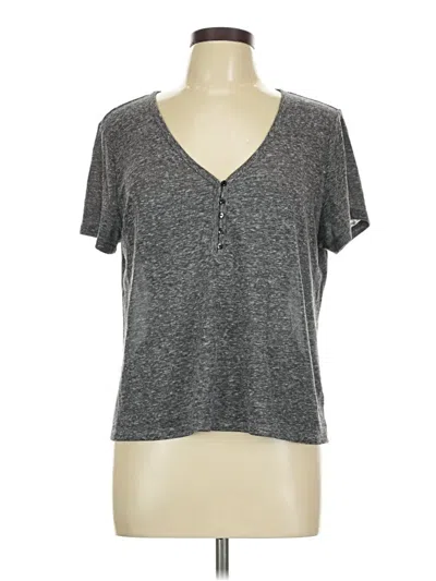 Pre-owned Old Navy Short Sleeve Henley Shirt In Gray
