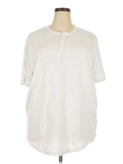 Pre-owned Old Navy Short Sleeve Henley Shirt In Ivory