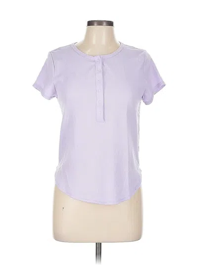 Pre-owned Old Navy Short Sleeve Henley Shirt In Purple