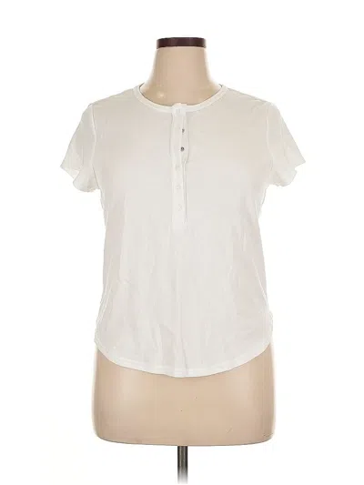 Pre-owned Old Navy Short Sleeve Henley Shirt In White