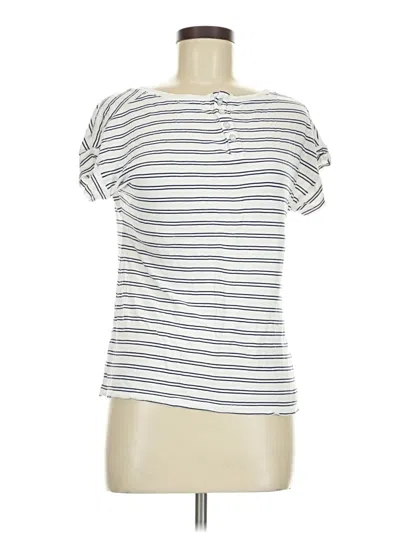 Pre-owned Old Navy Short Sleeve Henley Shirt In White