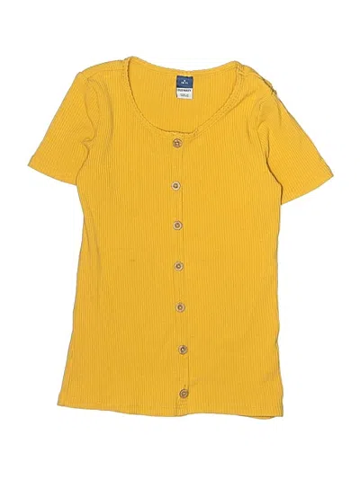 Pre-owned Old Navy Kids' Short Sleeve Henley Shirt In Yellow