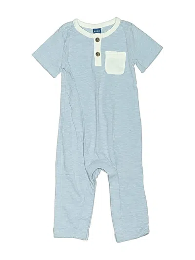 Pre-owned Old Navy Babies' Short Sleeve Onesie In Blue