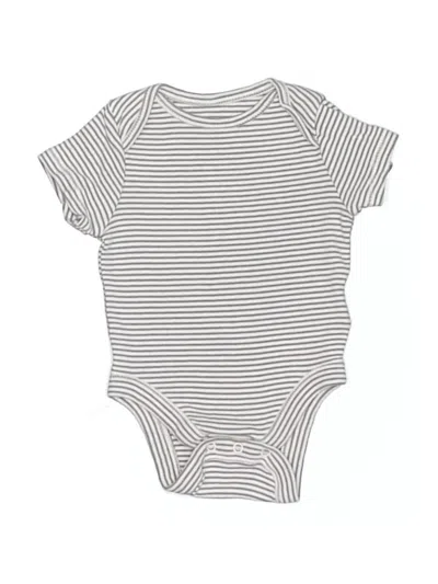 Pre-owned Old Navy Babies' Short Sleeve Onesie In Gray
