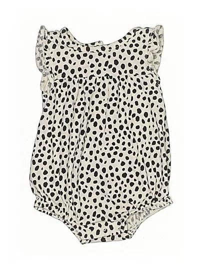 Pre-owned Old Navy Babies' Short Sleeve Onesie In Ivory