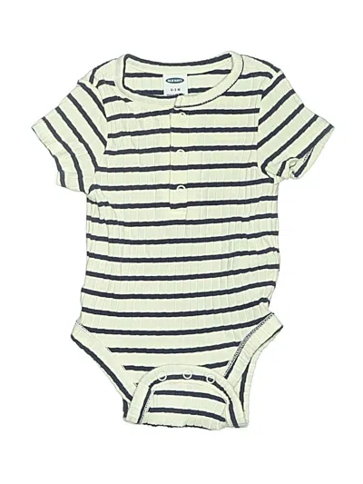 Pre-owned Old Navy Babies' Short Sleeve Onesie In Ivory