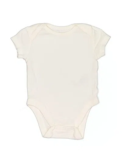 Pre-owned Old Navy Babies' Short Sleeve Onesie In Ivory