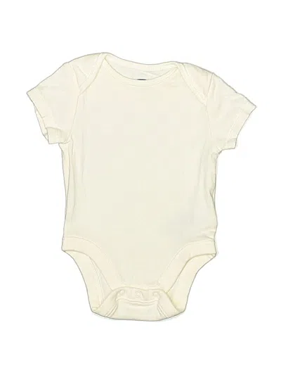 Pre-owned Old Navy Babies' Short Sleeve Onesie In Ivory