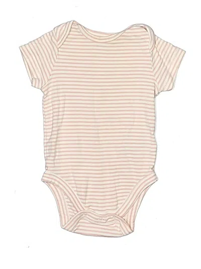 Pre-owned Old Navy Babies' Short Sleeve Onesie In Tan