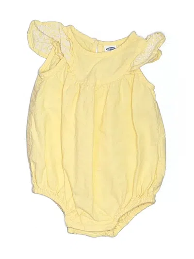 Pre-owned Old Navy Babies' Short Sleeve Onesie In Yellow