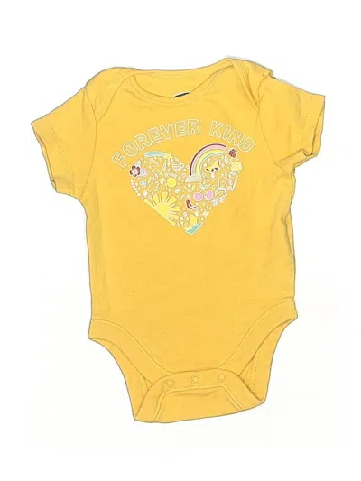 Pre-owned Old Navy Babies' Short Sleeve Onesie In Yellow