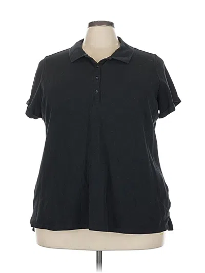 Pre-owned Old Navy Short Sleeve Polo Shirt In Black