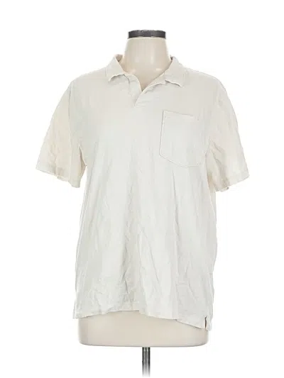 Pre-owned Old Navy Short Sleeve Polo Shirt In White