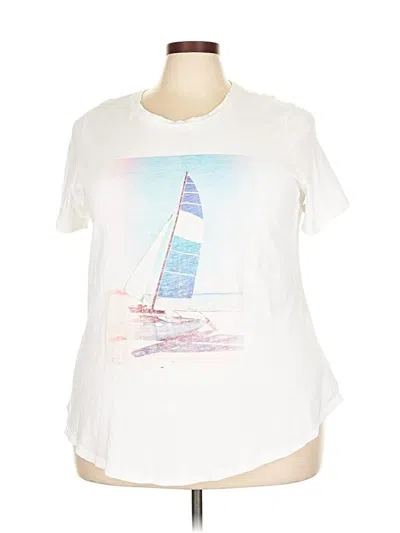 Pre-owned Old Navy Short Sleeve T-shirt In White