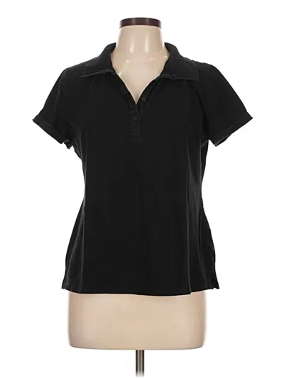 Pre-owned Old Navy Short Sleeve Top Black Collared Neckline Tops