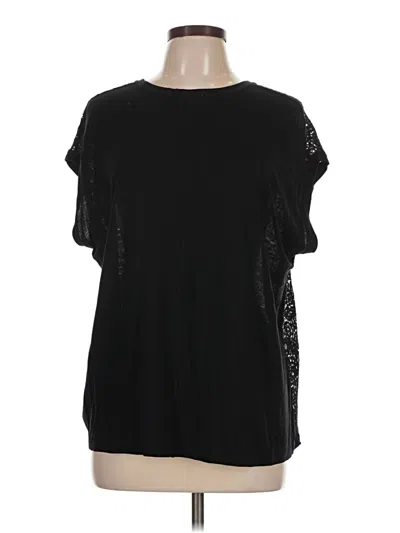 Pre-owned Old Navy Short Sleeve Top Black Crew Neck Tops