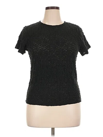 Old Navy Short Sleeve Top Black Crew Neck Tops