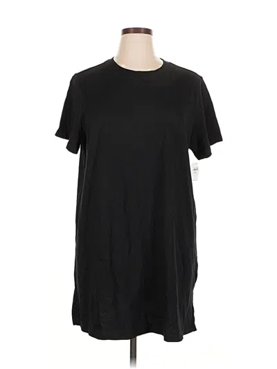 Old Navy Short Sleeve Top Black Crew Neck Tops In Multi