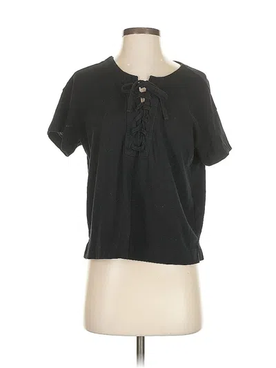 Pre-owned Old Navy Short Sleeve Top Black Keyhole Neckline Tops