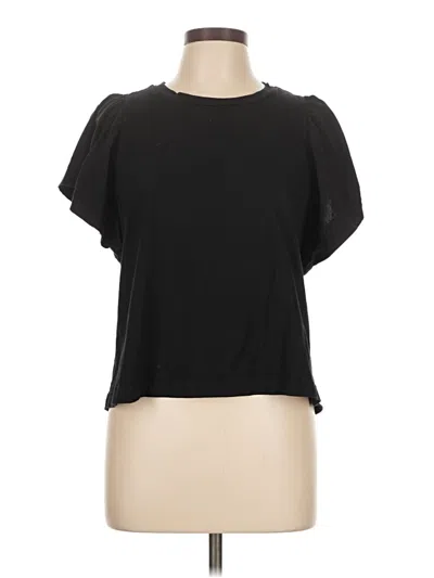 Pre-owned Old Navy Short Sleeve Top Black Keyhole Neckline Tops