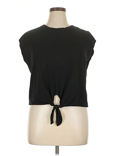 Pre-owned Old Navy Short Sleeve Top Black Keyhole Neckline Tops