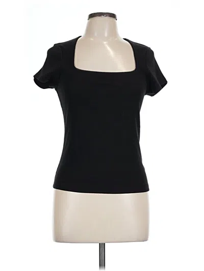 Pre-owned Old Navy Short Sleeve Top Black Scoop Neck Tops