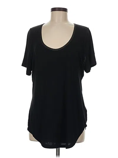 Pre-owned Old Navy Short Sleeve Top Black Scoop Neck Tops
