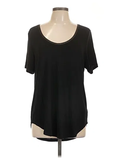 Pre-owned Old Navy Short Sleeve Top Black Scoop Neck Tops
