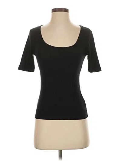 Pre-owned Old Navy Short Sleeve Top Black Scoop Neck Tops