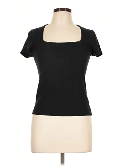 Pre-owned Old Navy Short Sleeve Top Black Scoop Neck Tops