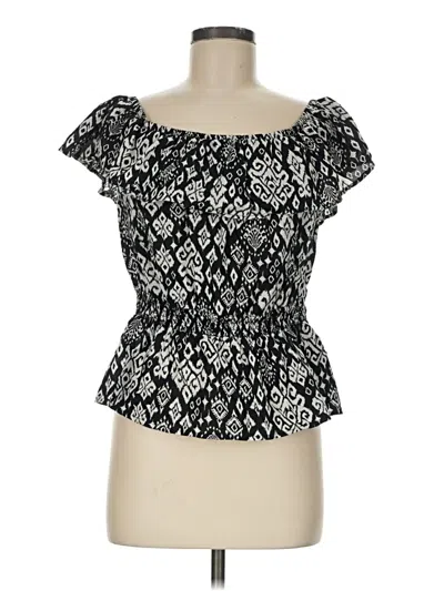 Pre-owned Old Navy Short Sleeve Top Black Sweetheart Neckline Tops