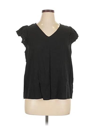 Pre-owned Old Navy Short Sleeve Top Black V Neck Tops