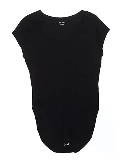 Pre-owned Old Navy Short Sleeve Top Black V Neck Tops