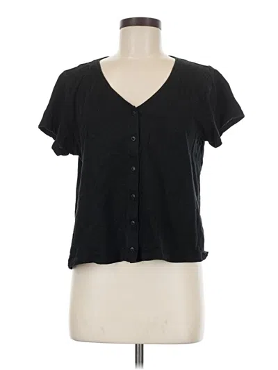 Pre-owned Old Navy Short Sleeve Top Black V-neck Tops