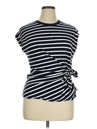 Pre-owned Old Navy Short Sleeve Top Blue Cowl Neck Tops