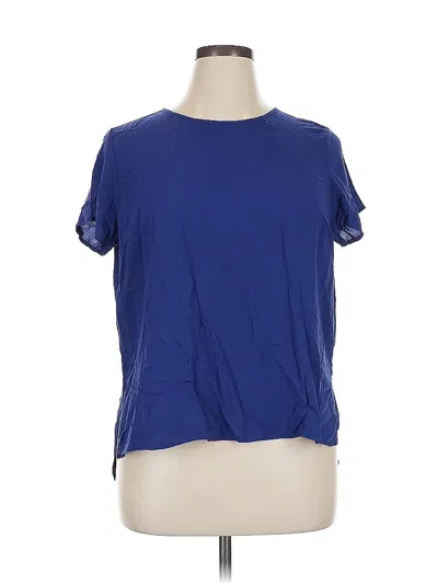 Pre-owned Old Navy Short Sleeve Top Blue Crew Neck Tops