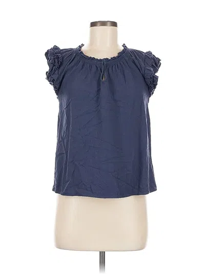 Pre-owned Old Navy Short Sleeve Top Blue Keyhole Neckline Tops