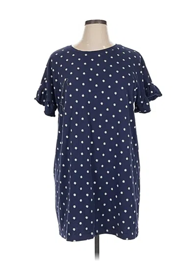 Pre-owned Old Navy Short Sleeve Top Blue Keyhole Neckline Tops