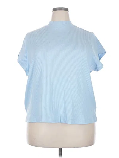 Old Navy Short Sleeve Top Blue Mock Neckline Tops
