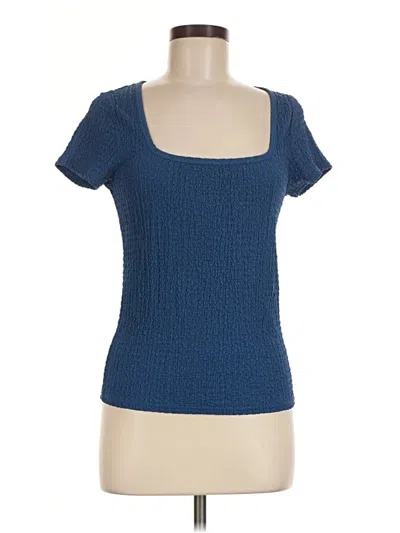 Pre-owned Old Navy Short Sleeve Top Blue Square Neckline Tops